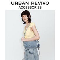 URBAN REVIVO Washed Denim Crossbody Bag One Size