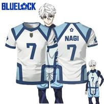 Popular Blue Lock Jersey Nagi Seishiro Uniform Anime T-Shirt Summer New Men Women  Sports Football Top L gray