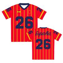 Spain Football Tee Jersey España Design Graphic Print Tshirts Short Sleeve Summer Fashion T-shirt V-neck Loose Men/Women Tees XXS