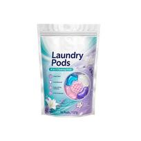 Laundry Pods 4 in 1 Cleaning Formula Deep Clean Stain Removal Long Lasting Freshness Color Protection 16 Pods 137g Bag One Size white