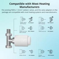 Compact Design Tuya Zigbee Radiator Actuator Valve Customizable Scheduling Feature Thermostatic Radiator Valve Style C