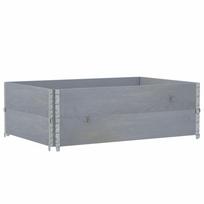Planter Box Gray 120x80 cm Solid Pine Wood
