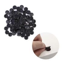 50 vnt. Vyrių varžtų dangteliai Plastikiniai 10 mm Spintelės durų lango Dekoratyvinis dangtelis Paslėpti vyrio plokštės varžtų dangtelius Juodi