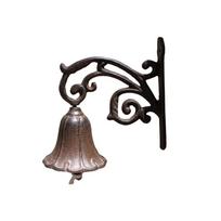 Rustic Style Flower Shaped Doorbell Distressed Finish Clear Loud Ringing Cast Iron Door Bell Weatherproof Decorative bronza