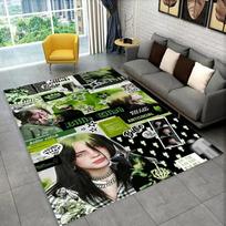 Fashion Billie Eilish Singer Star Carpet Rug for Playroom Bedroom Living Room Sofa Home Decor Kids Area Rug Non-slip Floor Mat 40cmX60cm
