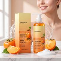 Kaki Kūno Prausiklis Kvapo Priežiūros Formulė Moterims ir Vyrams Odos Lygumas ir Gaivumas 13,8 fl oz Pompos Buteliukas One Size oranžinė