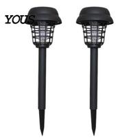 Outdoor Solar Powered Insect Zapper Mosquito Zapper, Flying Weatherproof Control for Backyard Waterproof Trap Moths, Flies, Gnats Efficient UV 2pcs