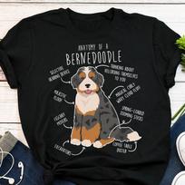 Bernedoodle Shirt, Black Merle Bernedoodle Dog Lover Gift,  , Funny Cute Doodle T-shirt Poodle Mix Cross Tshirt Mom Dad Blue Merle 150