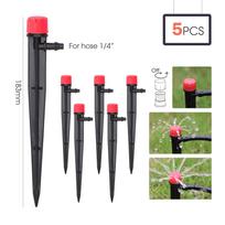 5/10/20pcs 13/18/27cm Adjustable 360° Rotate 8-Hole Sprinklers PP Heat-resistant plastic material Suitable 4/7mm (1/4'') Hoses