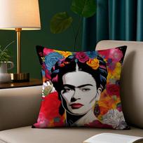 Painting F-Fridas Art Pillow Case Short Plush Print Cushion Cover Square Throw Pillow Covers Sofa Home Decor Peach skin 18*18(CM)-1Pcs