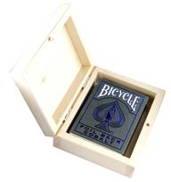 Bicycle Metalluxe Blue Playing Cards 1 Deck in Wooden Box