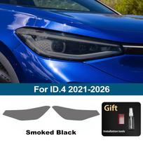 For Volkswagen ID.4 ID.4X 2025-2026 Smoke Black Car Headlight Protective Film TPU PPF Pre Cut Anti-Scratch Headlight Vinyl Film For ID.4 21-26 SMK
