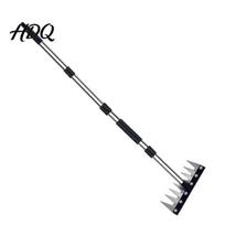Weeding Rake with Adjustable Long Handle 8 Teeth Iron Tool Gardening Hand B
