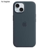 For Iphone 15 Plus Case Compatible With Magsafe Liquid Silicone Phone Back Cover [induction Popover]-dzjm2 tamsiai mėlyna spalva