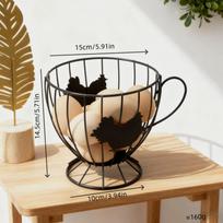 Fashion Iron Egg Storage Basket Hollowed-out Creative Coffee Capsule Holder Large Capacity Egg Storage Rack Home Decor juoda