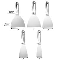 Putty Knife Set Stainless Steel Scraper Spackle Knife Multi Purpose Paint Scraper Tool For Repairing   Removing Wallpaper Mud
