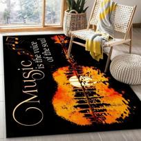 Muzika yra sielos balsas, gitaros kambarys, miegamojo grindų kilimėlis, kilimai ir kilimai namų svetainei 40cm by 60cm