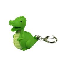 Kūrybingas LED šviesos garsas Mielas dinozaurų raktų pakabuko pakabuko dekoro raktų pakabuko ornamentas