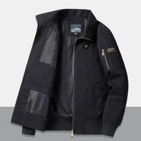 Striukuota vyriška rudens ir žiemos striukė, nauja grynos medvilnės atvartas Laisvalaikio jaunimo darbo drabužiai Kariški vyriški striukė ėrienos kašmyro spalvos 5XL black