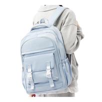 Kuprinės studentams Didelės talpos koledžo moterų kuprinė madinga nešiojamojo kompiuterio mokyklinė krepšys mergaitei BookBag Kelioninė kuprinė estetiniai krepšiai white