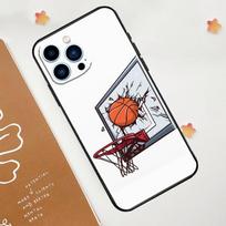 Krepšinis liepsnoje dėklas iPhone 15 16 14 13 12 11 Pro Max Plus X XR XS Max 12 13 Mini minkštas buferio dangtelis iPhone 12Pro MAX