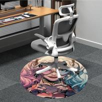 1pc Harley Quinn Office Round Area Rug, Under Office Chairs Bedroom Living Room Home Decor, Room Deco, Available in Various Sizes 80cm