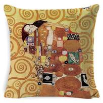 gustav Klimt Painting Cushion Cover Gold Pattern Print Pillow Cover     Throw Pillowcase Decorative For Home  S,(2) 30x30cm