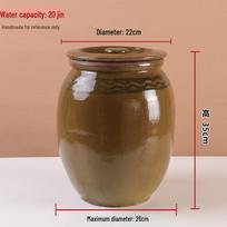 Traditional Ceramic Pickling and Fermentation Crock