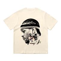 Iverson Didelės Galvos Spausdinti Marškinėliai Trumpomis Rankovėmis Amerikos Krepšinio Žvaigždė Sportas Gryna Medvilnė Kasdieniai Laisvi Moterims ir Vyrams Vasara S