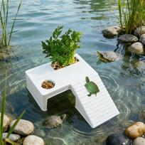 Vėžlių deginimosi akvariumo gyvūno kriauklės prieplaukos ornamentas Dekoracija Lipimo rampos agamai S 21.5cmx17cmx6cm