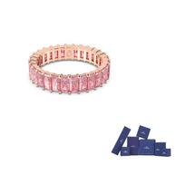 Swarovski Matrix Crystal embellished Ring 55-Original brand box (color random) rožinė