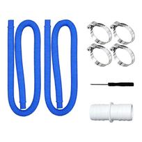 1.5m Swimming Pool Pump Replacement Hose 32mm Inflatable Hot Spring Pools Hose PE Pool Hose For 300/330/530/1000 Gallon Pumps mėlyna