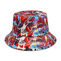 Graffiti Bucket Hat for Men Women, Hip Hop Street Style Fisherman Cap Unisex, Summer Outdoor Travel Beach Sun Protection Panama 56-58cm