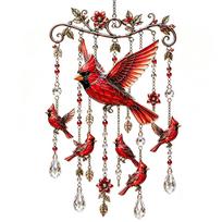 Graceful Bird Wind Chime Metal Hanging Wind Chimes Creative Birds Winds Chimes for Women Mothers Day Birthday Memorial Gifts raudona