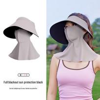 CAMEL UPF50+ Wide-Brim Sun Protection Hat with Face Mask