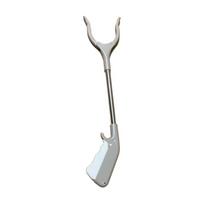 Stainless Steel Trash Picker Clips, Thickened Steel Rod, Non-Slip Gripping, Rubbish Grabber Cleaning Tool For Outdoor & Home Use pilka spalva