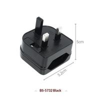 Universal Travel Adapter EU 2 Pin to UK 3 Pin Power Converter Plug Compact and Durable for Students Tourists and Home Electronics Charging Use A1