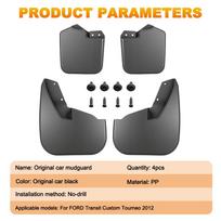 Car Mud Flaps For Ford Transit Custom Tourneo 2012-2025 for Hybrid Decorate Car Mud Flaps Mudguards Splash Guards Fenders gray