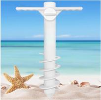 Beach Umbrella Sand Anchor Heavy Duty Umbrella Base With 5 Spiral Threads Universal Fit For Most Beach Umbrellas White balta