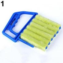 Mikropluošto žaliuzių valiklis langų kondicionieriui Duster Shutter Clean Brush mėlyna