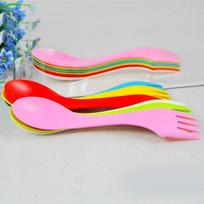 6 vnt. Šaukštas Šakutė Peilis Stalo įrankiai Kempingo Žygiams Spork Combo Kelioniniai reikmenys Programėlė