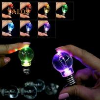 Mini Color Changing LED Flashlight Light Bulb Lamp Key Ring Keychain Xmas Gift Fairy Lights brown