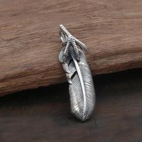 S925 Sterling Silver Jewelry Takahashi Goro Vintage Thai Silver Men and Women Eagle Claw Feather Pendant