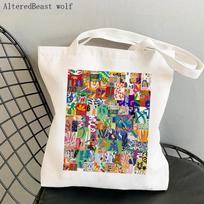 Women Shopper bag Henri Matisse Cutouts Kawaii Bag Harajuku Shopping Canvas Shopper Bag girl handbag Tote Shoulder Lady Bag 24*26cm