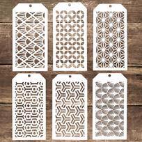6 vnt. 12*24 cm besiūlis trafaretas, skirtas Scrapbooking tapybos albumui iš popierinės kortelės kūrimo amatų dekoratyvinis reljefinis šablonas
