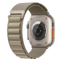 Alpine Loop Band su Apple Watch Bracelete iWatch Ultra Series 9 8 7 6 5 3 SE 3 2 1 49mm, 44mm, 40mm, 45mm, 41mm, 42mm 38mm milimetros Ultra2 Strap Ultra1/2 49mm gelsvai ruda