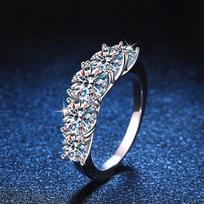 3,6 ct D spalvos moisanito žiedai moterims vestuviniai papuošalai su GRA 925 prabos sidabru, padengtu 18 karatų baltuoju auksu, amžinybės žiedas 5