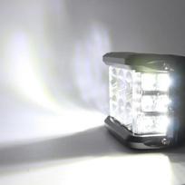 4 colių LED darbinio apšvietimo juostos kubelio šoninis šaudyklės laikiklis baltas ir gintarinis blykstelinis visureigis sunkvežimis Aukštos kokybės aliuminio lydinio automobilio darbinis žibintas 1pcs white