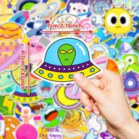 50 Kūrybingų Kawaii Visatos Planetų Serijos Grafiti Lipdukų Katė Triušis Nesikartojantys Lipdukai