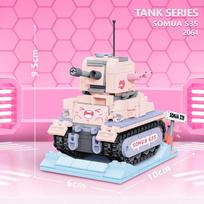 ToylinX Mini Tankas Konstruktorius Mokomieji Žaislai Edukacinis Karinis Modelis Konstrukcija Vaikams ir Paaugliams Dovanų Rinkinys